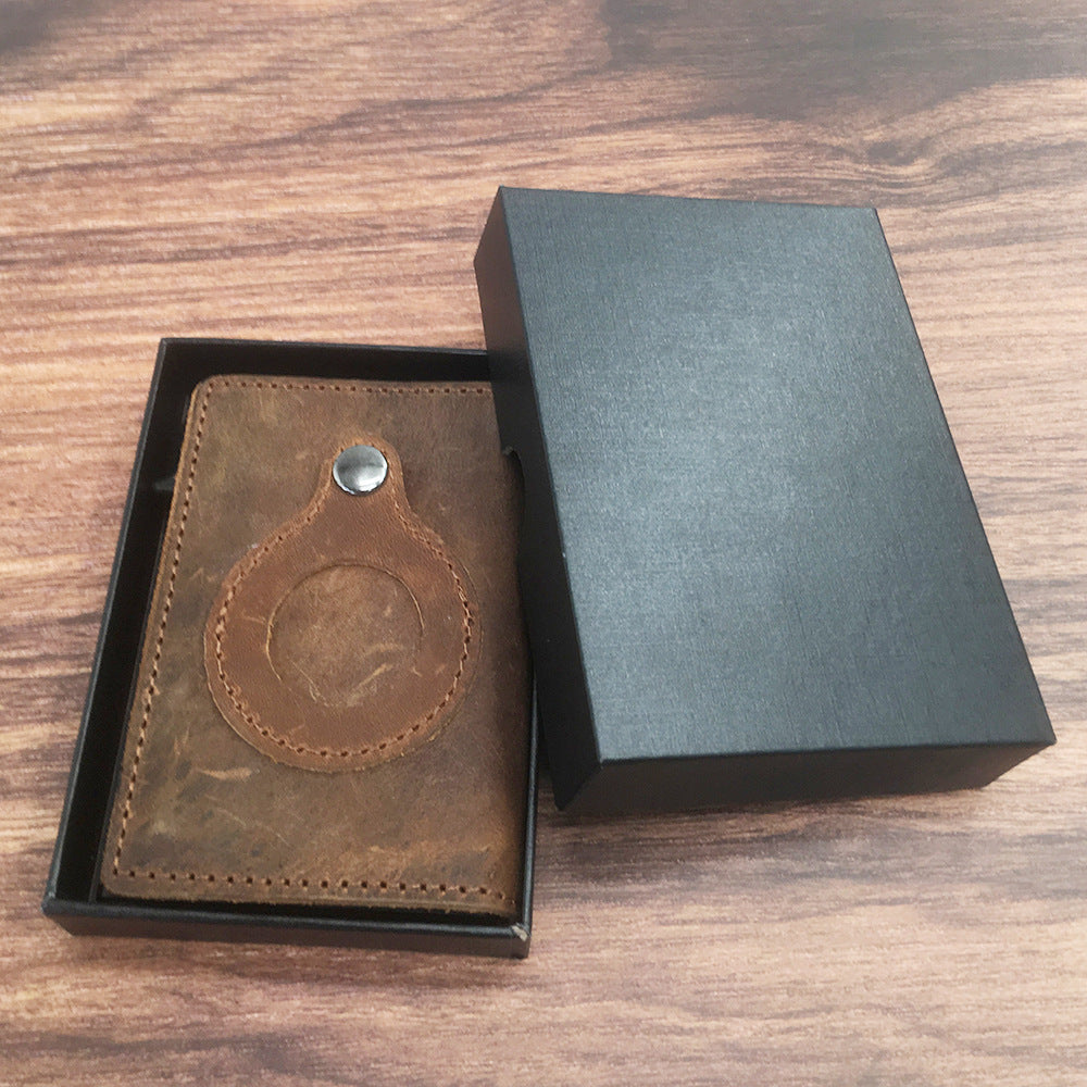 Leather Card Holder for Air Tag