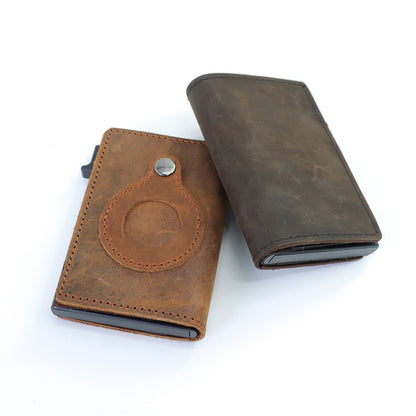 Air Tag Leather Card Holder